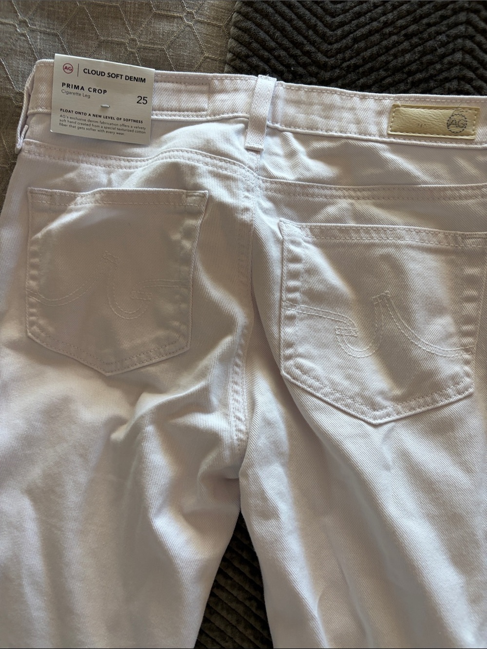 Ag Adriano Goldschmied White Cropped Ankle Jeans - Prima Crop